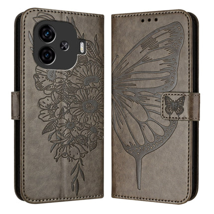 Embossed Butterfly Leather Phone Case, For vivo iQOO Z9 / iQOO Z9 Turbo 5G, For vivo Y17s 4G Global / Y28 5G India, For vivo Y03 4G Global