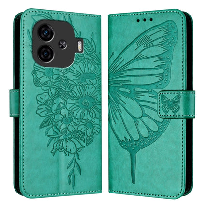 Embossed Butterfly Leather Phone Case, For vivo iQOO Z9 / iQOO Z9 Turbo 5G, For vivo Y17s 4G Global / Y28 5G India, For vivo Y03 4G Global