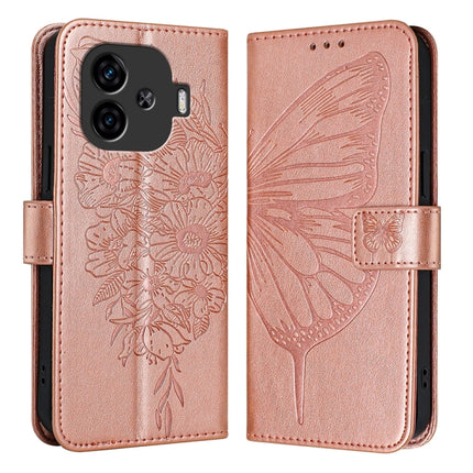 Embossed Butterfly Leather Phone Case, For vivo iQOO Z9 / iQOO Z9 Turbo 5G, For vivo Y17s 4G Global / Y28 5G India, For vivo Y03 4G Global