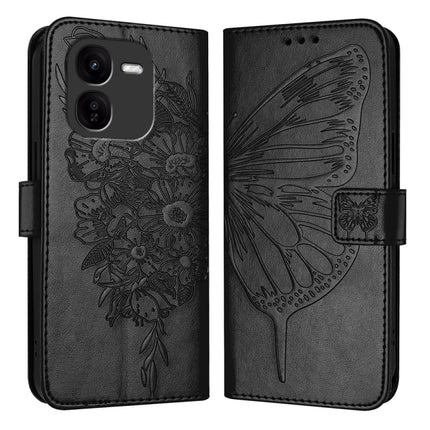 Embossed Butterfly Leather Phone Case, For vivo V30e 5G Global, For vivo iQOO Z9x, For vivo Y20/Y20a/Y20i/Y20s/Y20g/Y11s