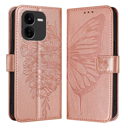 Embossed Butterfly Leather Phone Case, For vivo V30e 5G Global, For vivo iQOO Z9x, For vivo Y20/Y20a/Y20i/Y20s/Y20g/Y11s