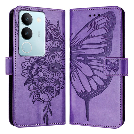 Embossed Butterfly Leather Phone Case, For vivo V29 5G Global / V29 Pro, For vivo Y02 / Y02A / Y02t / Y11 2023, For vivo Y78 5G/Y78+ 5G Global/V29 Lite