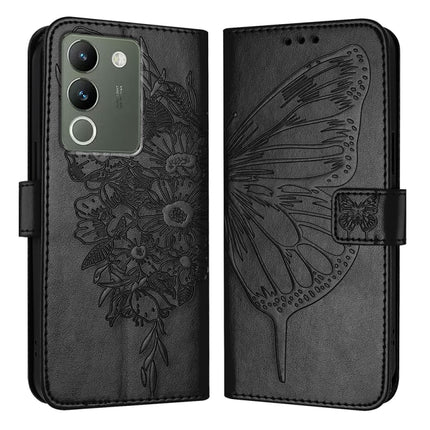 Embossed Butterfly Leather Phone Case, For vivo Y100 5G IDN / Y200e 5G Global, For vivo V30 5G/V30 Pro 5G Global, For vivo V29e 5G Global / Y200 5G Global