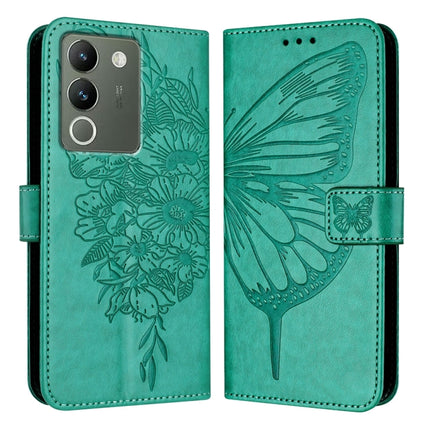 Embossed Butterfly Leather Phone Case, For vivo Y100 5G IDN / Y200e 5G Global, For vivo V30 5G/V30 Pro 5G Global, For vivo V29e 5G Global / Y200 5G Global