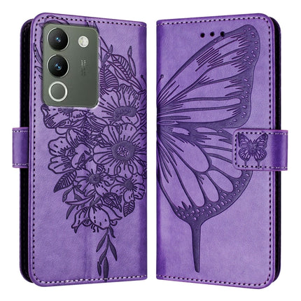 Embossed Butterfly Leather Phone Case, For vivo Y100 5G IDN / Y200e 5G Global, For vivo V30 5G/V30 Pro 5G Global, For vivo V29e 5G Global / Y200 5G Global