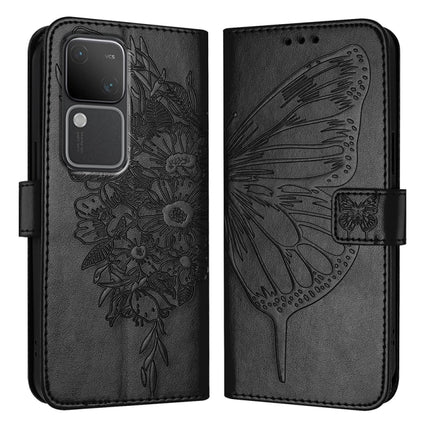 Embossed Butterfly Leather Phone Case, For vivo Y100 5G IDN / Y200e 5G Global, For vivo V30 5G/V30 Pro 5G Global, For vivo V29e 5G Global / Y200 5G Global