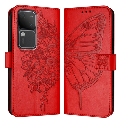 Embossed Butterfly Leather Phone Case, For vivo Y100 5G IDN / Y200e 5G Global, For vivo V30 5G/V30 Pro 5G Global, For vivo V29e 5G Global / Y200 5G Global