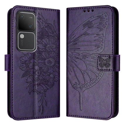 Embossed Butterfly Leather Phone Case, For vivo Y100 5G IDN / Y200e 5G Global, For vivo V30 5G/V30 Pro 5G Global, For vivo V29e 5G Global / Y200 5G Global