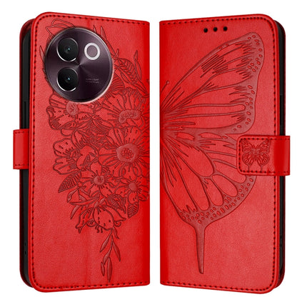 Embossed Butterfly Leather Phone Case, For vivo V30e 5G Global, For vivo iQOO Z9x, For vivo Y20/Y20a/Y20i/Y20s/Y20g/Y11s