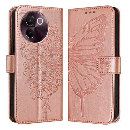 Embossed Butterfly Leather Phone Case, For vivo V30e 5G Global, For vivo iQOO Z9x, For vivo Y20/Y20a/Y20i/Y20s/Y20g/Y11s
