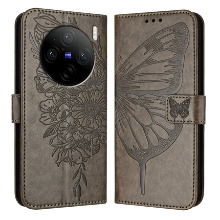 Embossed Butterfly Leather Phone Case, For vivo Y28 4G, For vivo X100s 5G, For vivo Y38 5G