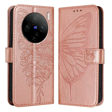 Embossed Butterfly Leather Phone Case, For vivo Y28 4G, For vivo X100s 5G, For vivo Y38 5G