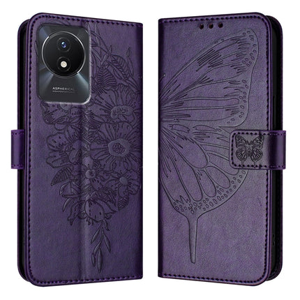 Embossed Butterfly Leather Phone Case, For vivo V29 5G Global / V29 Pro, For vivo Y02 / Y02A / Y02t / Y11 2023, For vivo Y78 5G/Y78+ 5G Global/V29 Lite