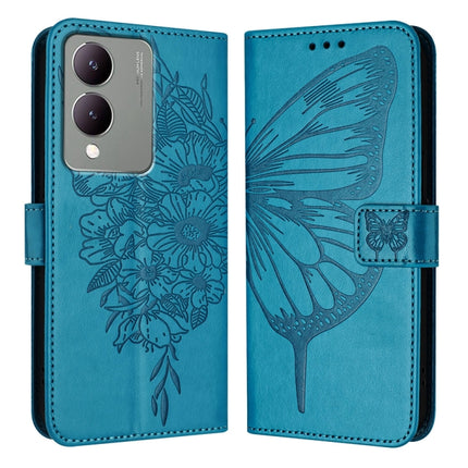 Embossed Butterfly Leather Phone Case, For vivo iQOO Z9 / iQOO Z9 Turbo 5G, For vivo Y17s 4G Global / Y28 5G India, For vivo Y03 4G Global