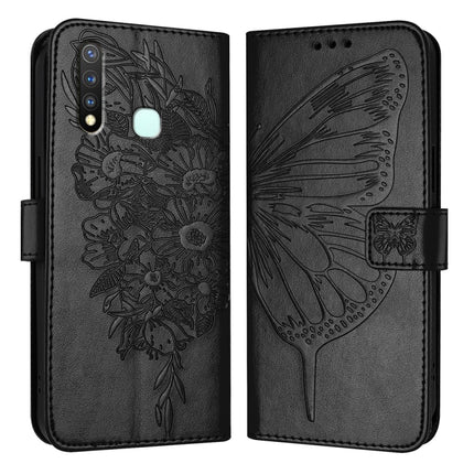 Embossed Butterfly Leather Phone Case, For vivo Y70s, For vivo Y30 4G Global, For vivo Y19/Y5s/U3/U20/Z5i
