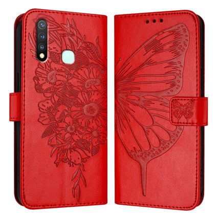 Embossed Butterfly Leather Phone Case, For vivo Y70s, For vivo Y30 4G Global, For vivo Y19/Y5s/U3/U20/Z5i