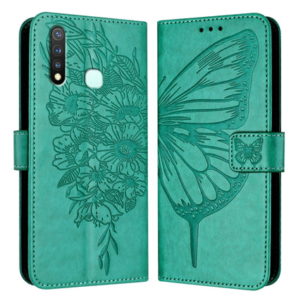 Embossed Butterfly Leather Phone Case, For vivo Y70s, For vivo Y30 4G Global, For vivo Y19/Y5s/U3/U20/Z5i