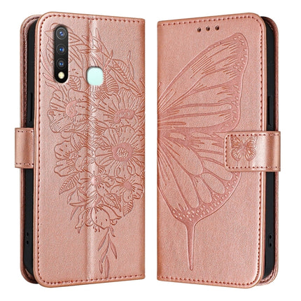 Embossed Butterfly Leather Phone Case, For vivo Y70s, For vivo Y30 4G Global, For vivo Y19/Y5s/U3/U20/Z5i