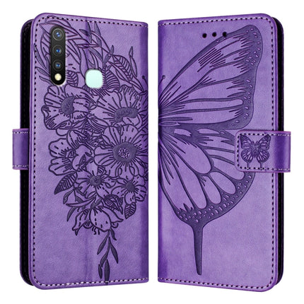 Embossed Butterfly Leather Phone Case, For vivo Y70s, For vivo Y30 4G Global, For vivo Y19/Y5s/U3/U20/Z5i