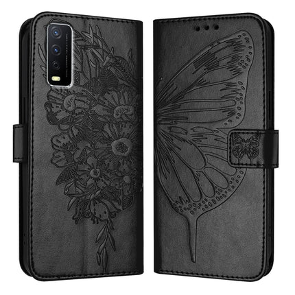 Embossed Butterfly Leather Phone Case, For vivo V30e 5G Global, For vivo iQOO Z9x, For vivo Y20/Y20a/Y20i/Y20s/Y20g/Y11s