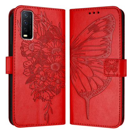 Embossed Butterfly Leather Phone Case, For vivo V30e 5G Global, For vivo iQOO Z9x, For vivo Y20/Y20a/Y20i/Y20s/Y20g/Y11s