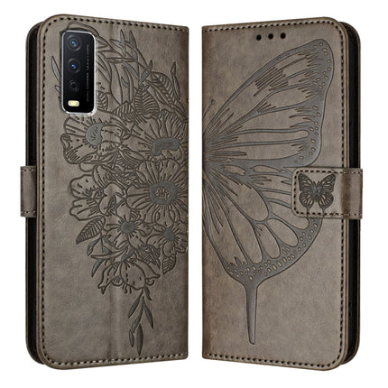 Embossed Butterfly Leather Phone Case, For vivo V30e 5G Global, For vivo iQOO Z9x, For vivo Y20/Y20a/Y20i/Y20s/Y20g/Y11s