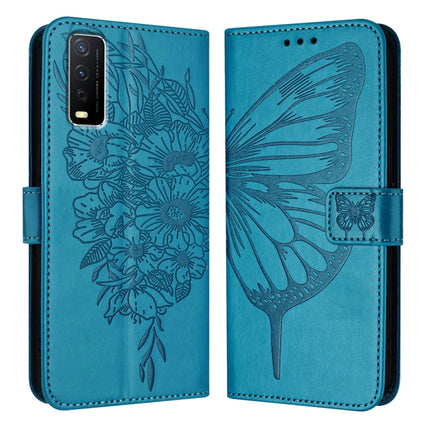 Embossed Butterfly Leather Phone Case, For vivo V30e 5G Global, For vivo iQOO Z9x, For vivo Y20/Y20a/Y20i/Y20s/Y20g/Y11s