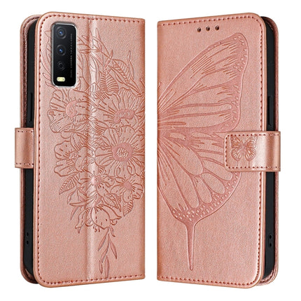 Embossed Butterfly Leather Phone Case, For vivo V30e 5G Global, For vivo iQOO Z9x, For vivo Y20/Y20a/Y20i/Y20s/Y20g/Y11s
