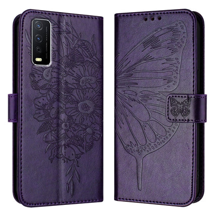 Embossed Butterfly Leather Phone Case, For vivo V30e 5G Global, For vivo iQOO Z9x, For vivo Y20/Y20a/Y20i/Y20s/Y20g/Y11s