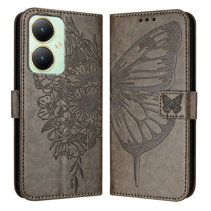 Embossed Butterfly Leather Phone Case, For vivo Y27 4G Global