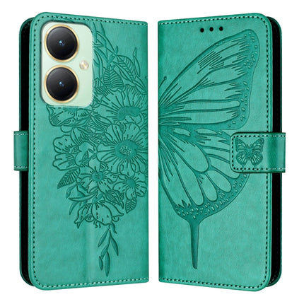 Embossed Butterfly Leather Phone Case, For vivo Y27 4G Global