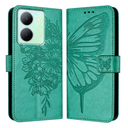 Embossed Butterfly Leather Phone Case, For vivo X100 Pro, For vivo X100, For vivo Y36 4G/Y36 5G Global/Y36 4G India