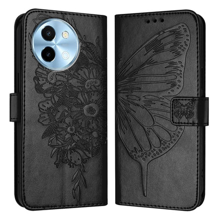 Embossed Butterfly Leather Phone Case, For vivo Y28 4G, For vivo X100s 5G, For vivo Y38 5G