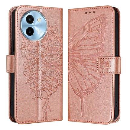 Embossed Butterfly Leather Phone Case, For vivo Y28 4G, For vivo X100s 5G, For vivo Y38 5G
