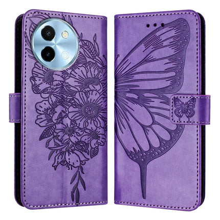 Embossed Butterfly Leather Phone Case, For vivo Y28 4G, For vivo X100s 5G, For vivo Y38 5G