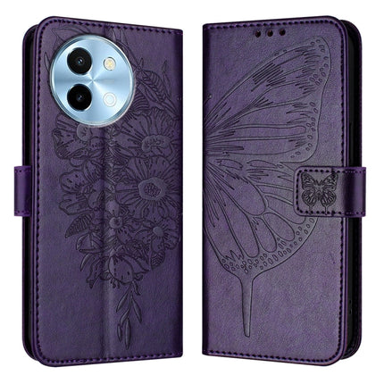 Embossed Butterfly Leather Phone Case, For vivo Y28 4G, For vivo X100s 5G, For vivo Y38 5G