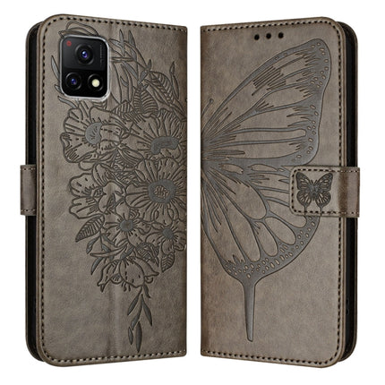 Embossed Butterfly Leather Phone Case, For vivo Y33s 4G Global/Y21 2021/Y21s, For vivo Y76 5G, For vivo Y52s 5G / iQOO U3 / Y31s 5G