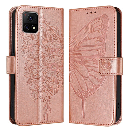 Embossed Butterfly Leather Phone Case, For vivo Y33s 4G Global/Y21 2021/Y21s, For vivo Y76 5G, For vivo Y52s 5G / iQOO U3 / Y31s 5G