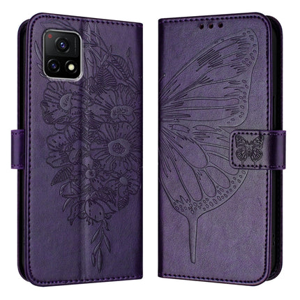Embossed Butterfly Leather Phone Case, For vivo Y33s 4G Global/Y21 2021/Y21s, For vivo Y76 5G, For vivo Y52s 5G / iQOO U3 / Y31s 5G