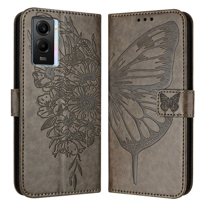 Embossed Butterfly Leather Phone Case, For vivo V27e 4G Global / T2 4G Global, For vivo Y35 4G/Y22 4G/Y22s 4G Global, For vivo Y55 5G Global / Y55s 2023 5G