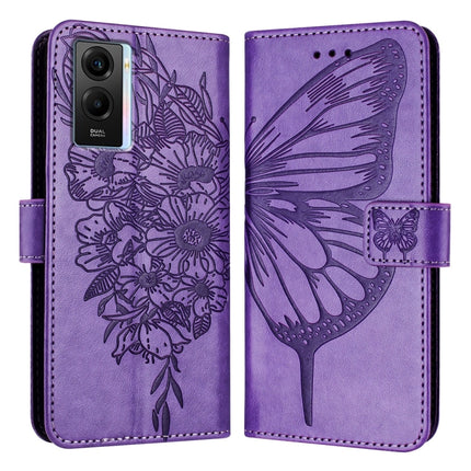 Embossed Butterfly Leather Phone Case, For vivo V27e 4G Global / T2 4G Global, For vivo Y35 4G/Y22 4G/Y22s 4G Global, For vivo Y55 5G Global / Y55s 2023 5G