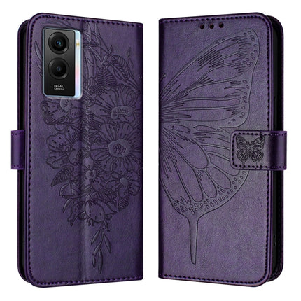 Embossed Butterfly Leather Phone Case, For vivo V27e 4G Global / T2 4G Global, For vivo Y35 4G/Y22 4G/Y22s 4G Global, For vivo Y55 5G Global / Y55s 2023 5G