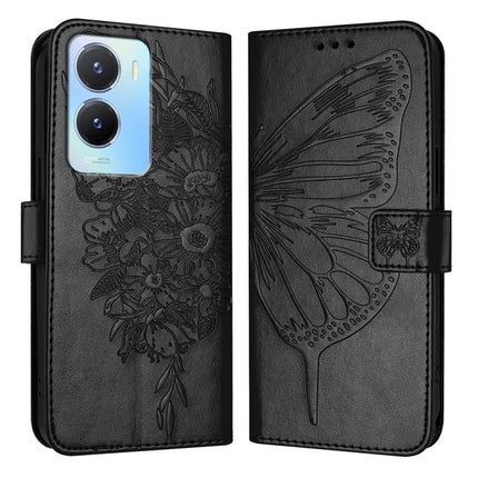Embossed Butterfly Leather Phone Case, For vivo Y56 5G/Y16 4G/Y02s 4G Global, For vivo Y100 5G Global, For vivo V27 5G/V27 Pro 5G Global
