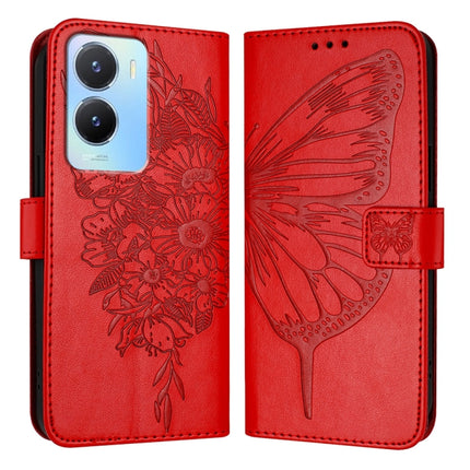 Embossed Butterfly Leather Phone Case, For vivo Y56 5G/Y16 4G/Y02s 4G Global, For vivo Y100 5G Global, For vivo V27 5G/V27 Pro 5G Global