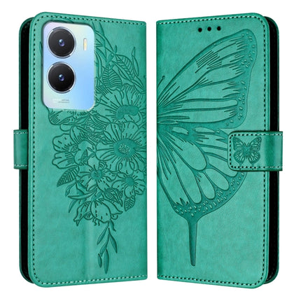 Embossed Butterfly Leather Phone Case, For vivo Y56 5G/Y16 4G/Y02s 4G Global, For vivo Y100 5G Global, For vivo V27 5G/V27 Pro 5G Global