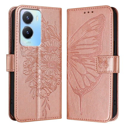 Embossed Butterfly Leather Phone Case, For vivo Y56 5G/Y16 4G/Y02s 4G Global, For vivo Y100 5G Global, For vivo V27 5G/V27 Pro 5G Global