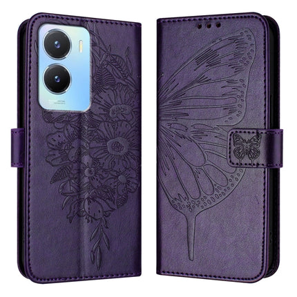 Embossed Butterfly Leather Phone Case, For vivo Y56 5G/Y16 4G/Y02s 4G Global, For vivo Y100 5G Global, For vivo V27 5G/V27 Pro 5G Global