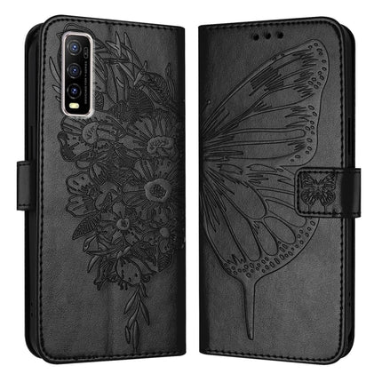 Embossed Butterfly Leather Phone Case, For vivo Y70s, For vivo Y30 4G Global, For vivo Y19/Y5s/U3/U20/Z5i