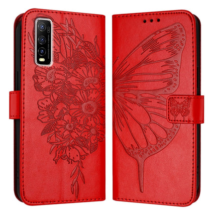 Embossed Butterfly Leather Phone Case, For vivo Y70s, For vivo Y30 4G Global, For vivo Y19/Y5s/U3/U20/Z5i