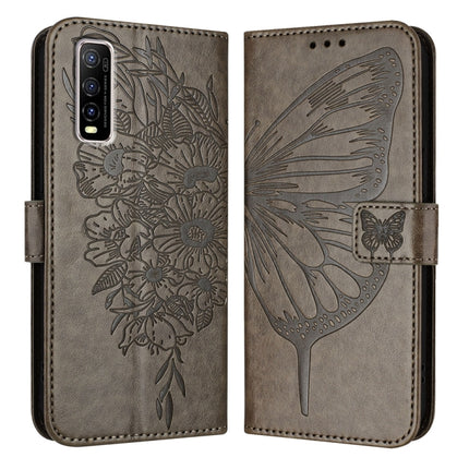 Embossed Butterfly Leather Phone Case, For vivo Y70s, For vivo Y30 4G Global, For vivo Y19/Y5s/U3/U20/Z5i